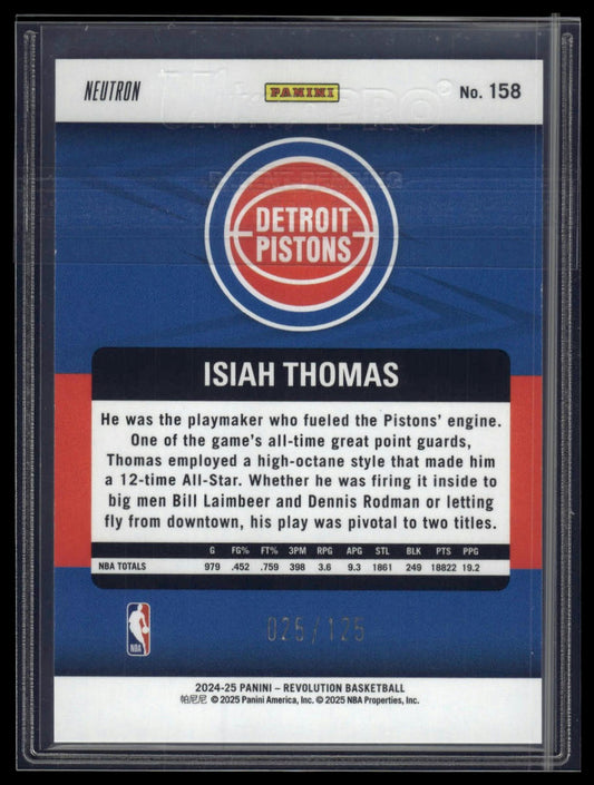 2024-25 Panini Revolution #158 Isiah Thomas Neutron #/125