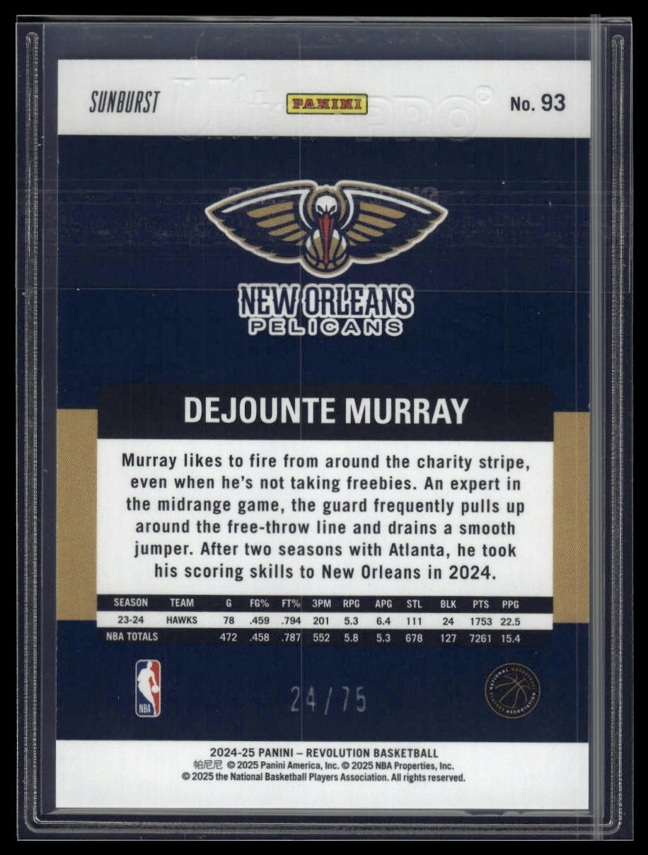 2024-25 Panini Revolution #93 Dejounte Murray Sunburst #/75