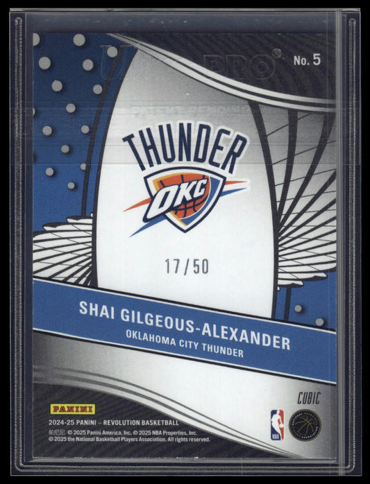 2024-25 Panini Revolution #5 Shai Gilgeous-Alexander Supernova Cubic #/50