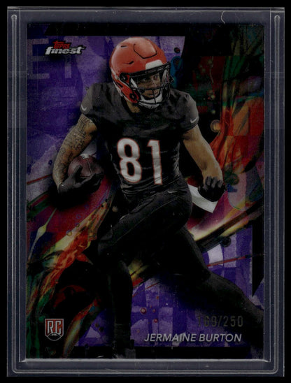 2024 Finest #95 Jermaine Burton Purple Refractor #/250