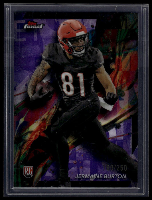 2024 Finest #95 Jermaine Burton Purple Refractor #/250