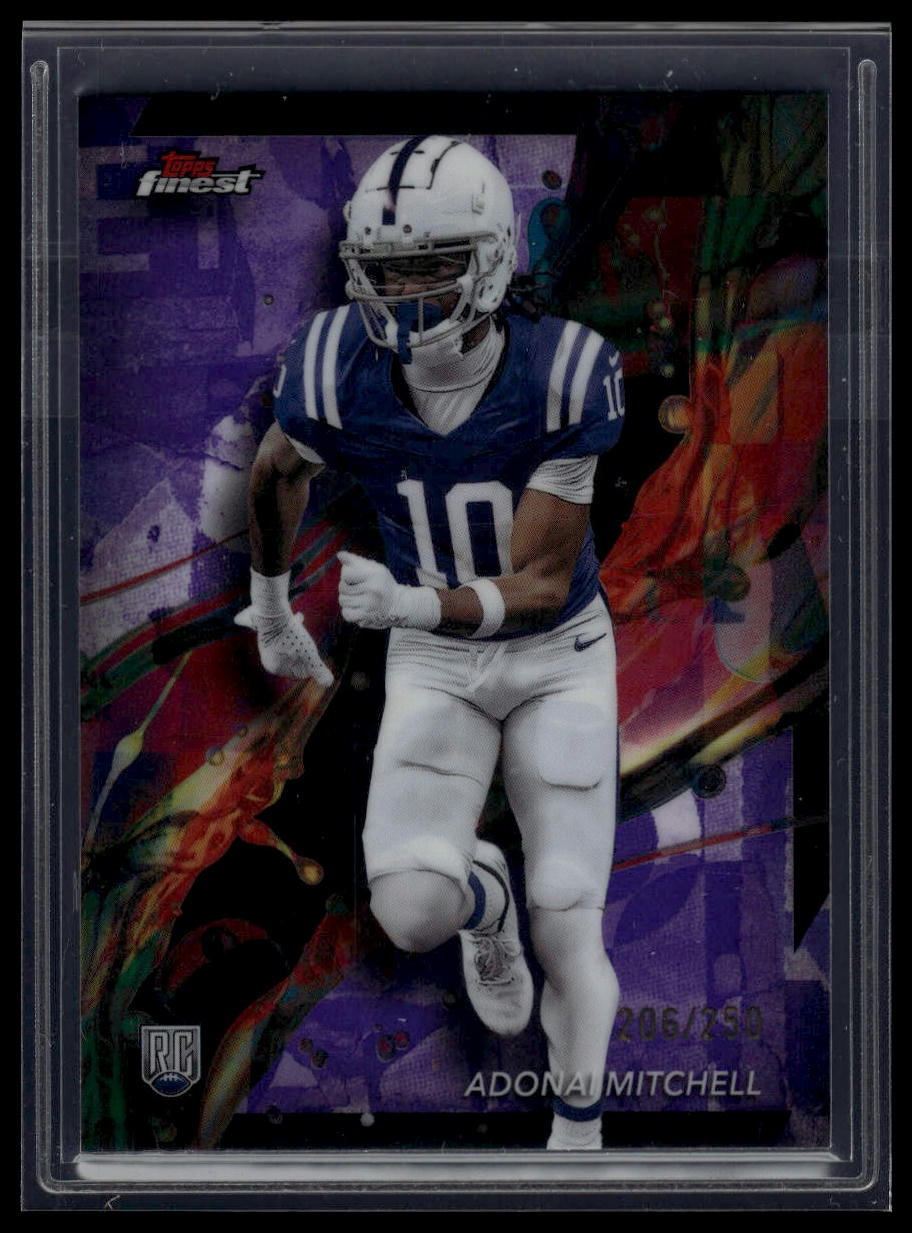 2024 Finest #85 Adonai Mitchell Purple Refractor #/250