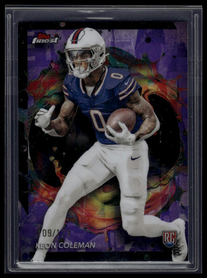 2024 Finest #271 Keon Coleman Purple Refractor #/125