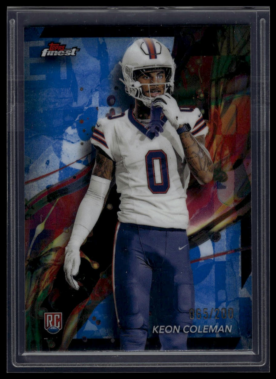 2024 Finest #92 Keon Coleman Blue Refractor #/200