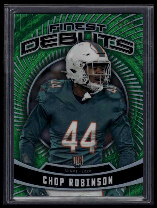 2024 Finest #D-20 Chop Robinson Debut Green Refractor #/75