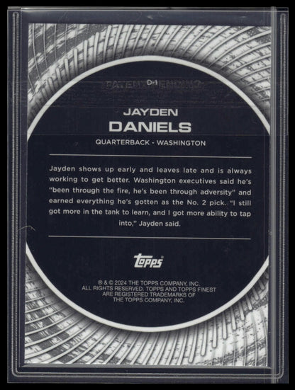 2024 Finest #D-1 Jayden Daniels Debut