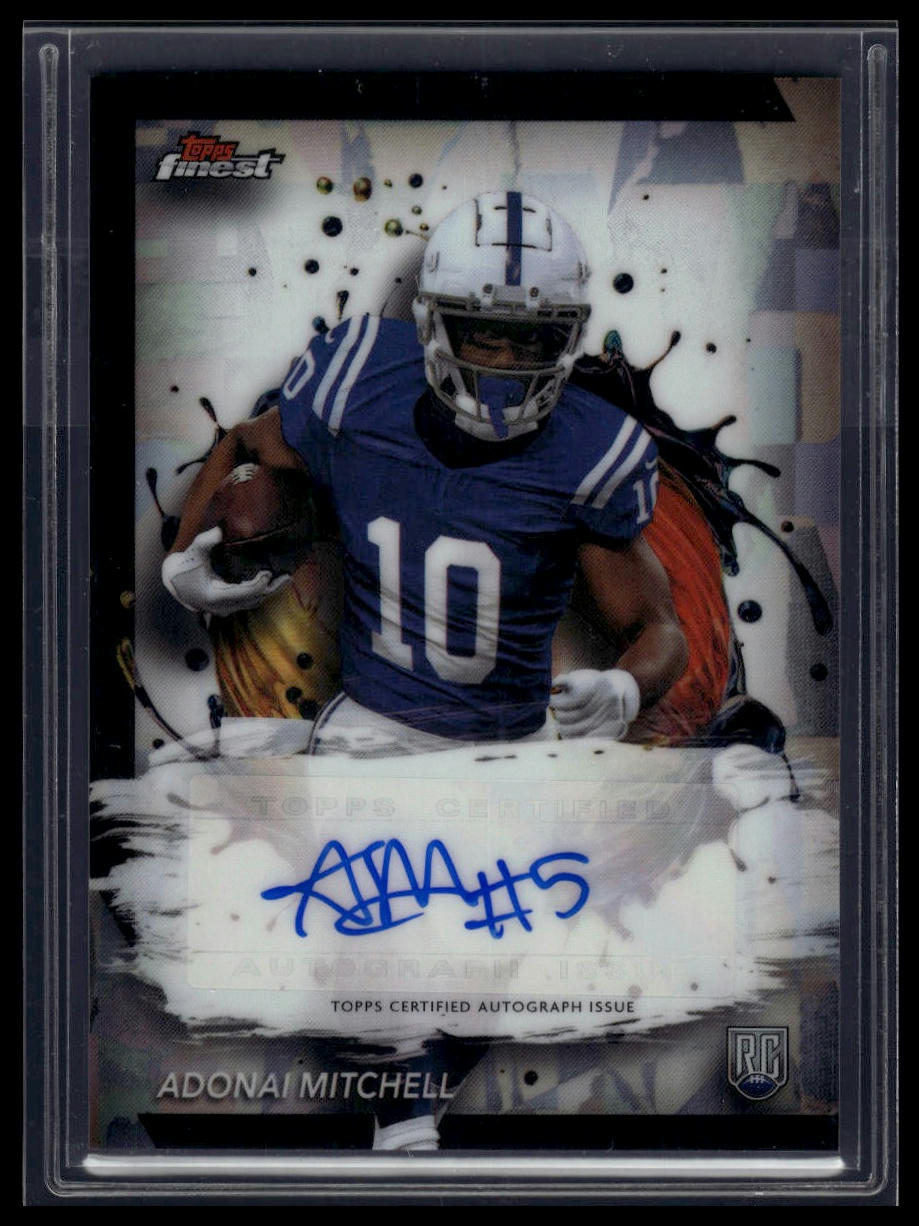 2024 Finest #RFA-AM Adonai Mitchell Rookie Finest Autographs