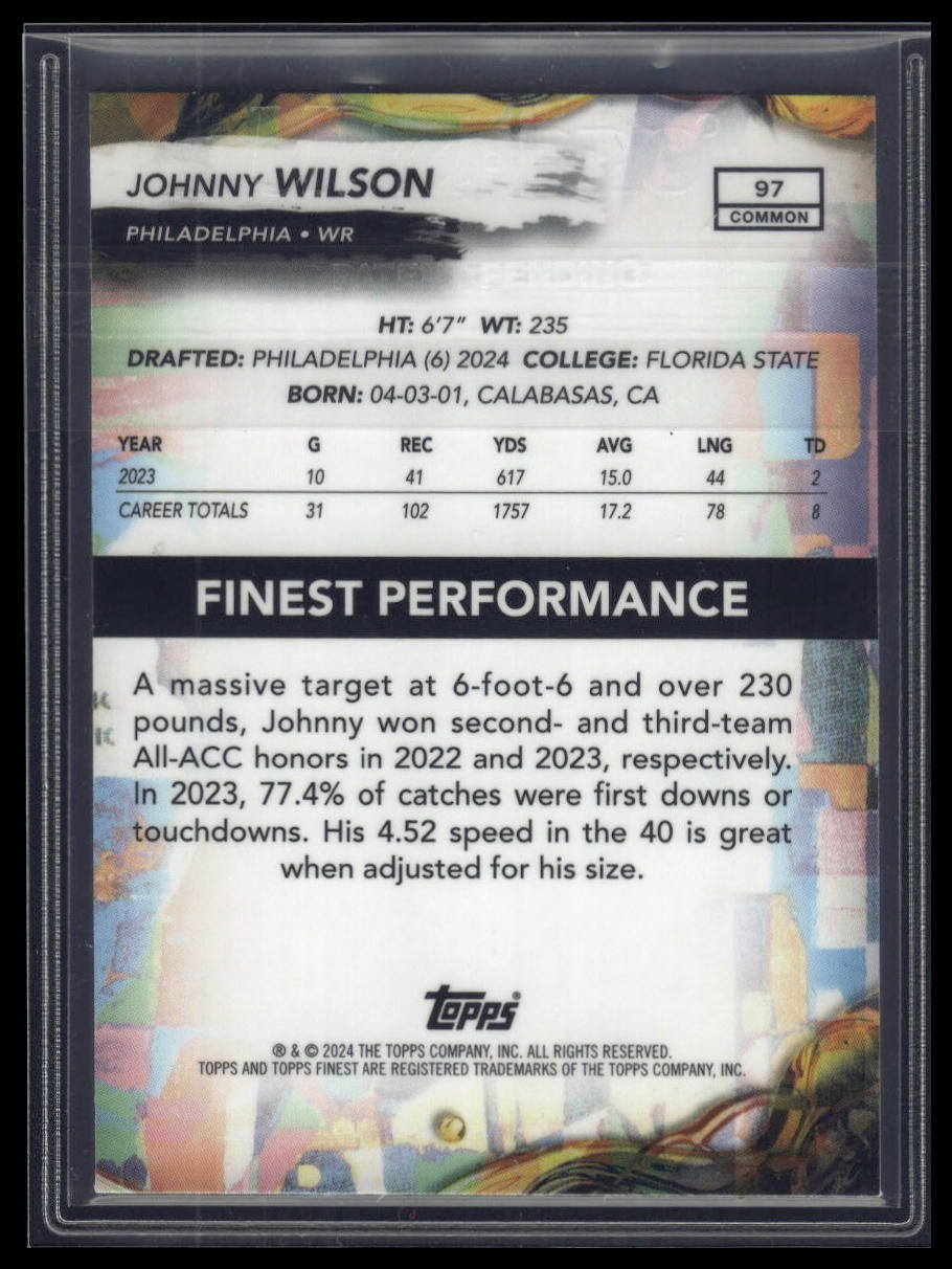 2024 Finest #97 Johnny Wilson