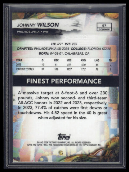 2024 Finest #97 Johnny Wilson