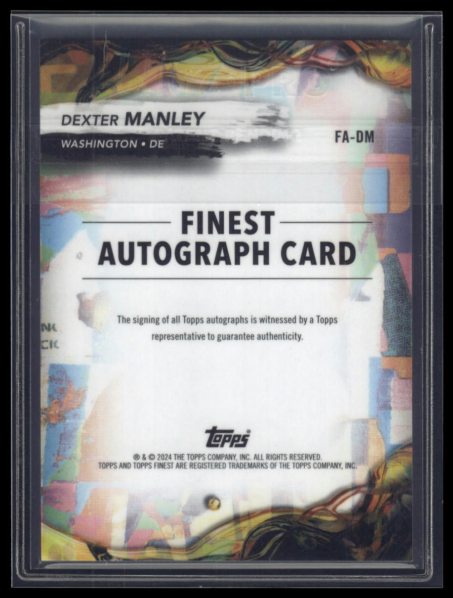 2024 Finest #FA-DM Dexter Manley Finest Autographs