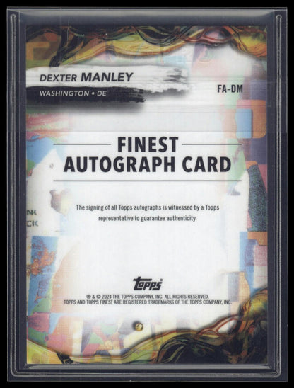 2024 Finest #FA-DM Dexter Manley Finest Autographs