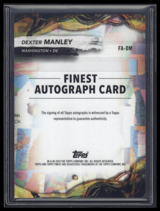 2024 Finest #FA-DM Dexter Manley Finest Autographs
