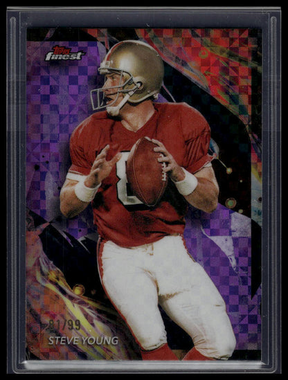 2024 Finest #149 Steve Young Purple Checkerboard Refractor #/99