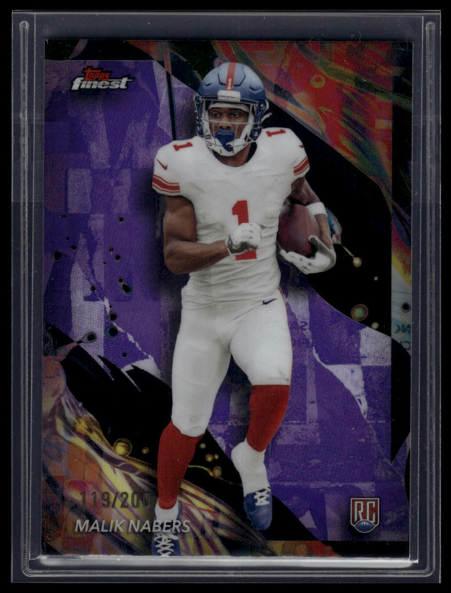 2024 Finest #190 Malik Nabers Purple Refractor #/200