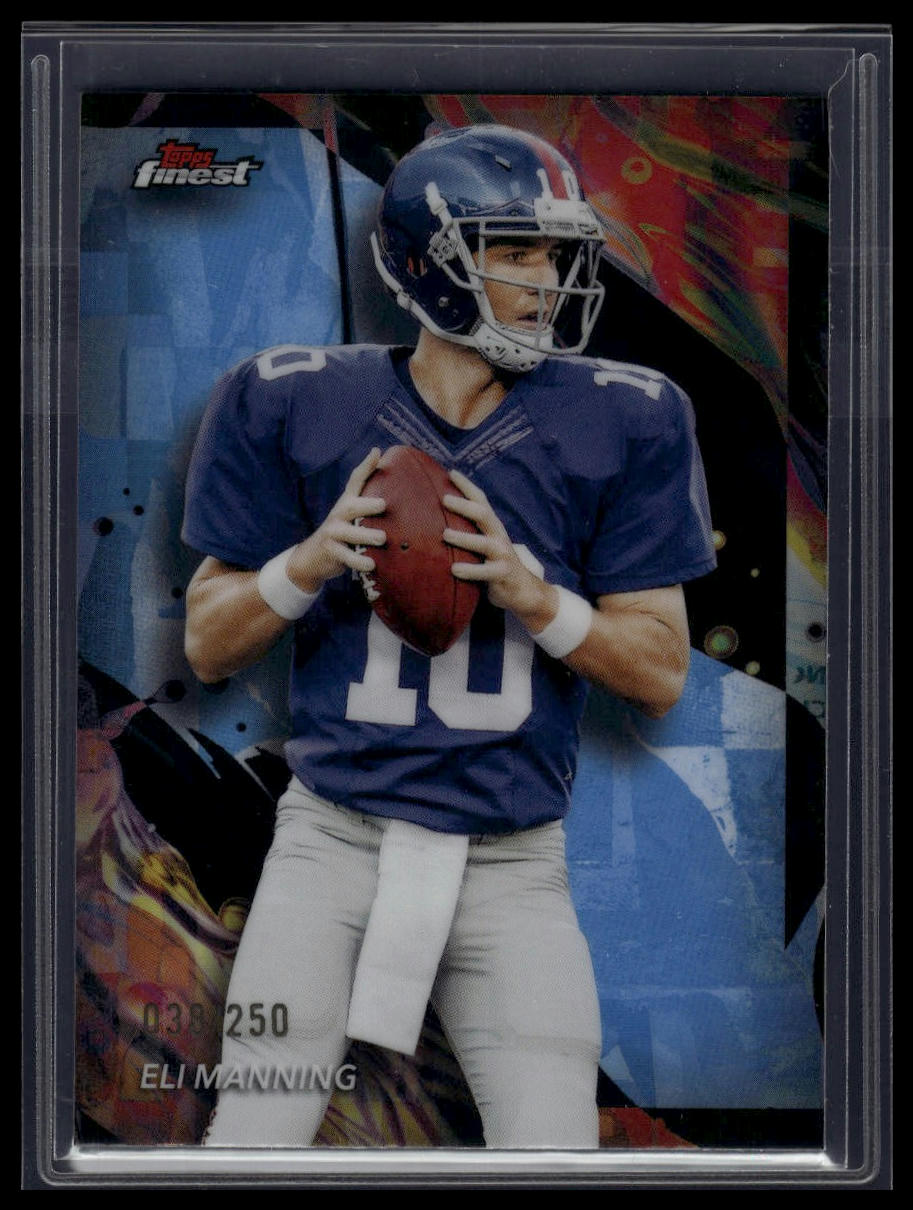 2024 Finest #137 Eli Manning Sky Blue Refractor #/250
