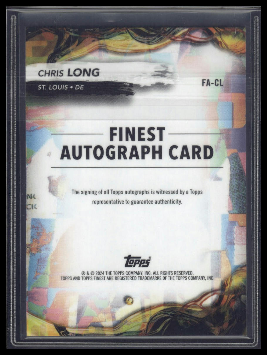 2024 Finest #FA-CL Chris Long Finest Autographs
