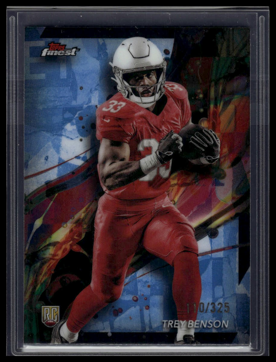 2024 Finest #76 Trey Benson Sky Blue Refractor #/325