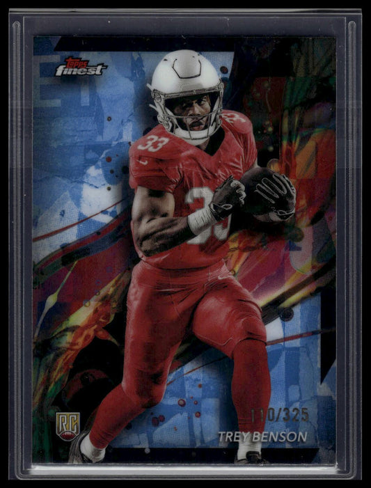 2024 Finest #76 Trey Benson Sky Blue Refractor #/325