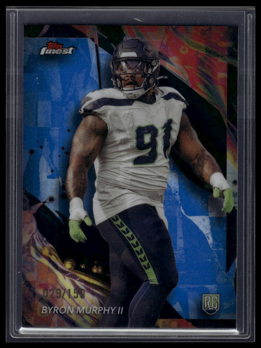 2024 Finest #175 Byron Murphy II Blue Refractor #/150