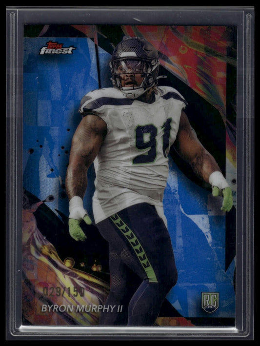2024 Finest #175 Byron Murphy II Blue Refractor #/150