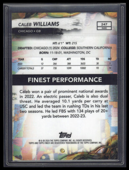 2024 Finest #247 Caleb Williams