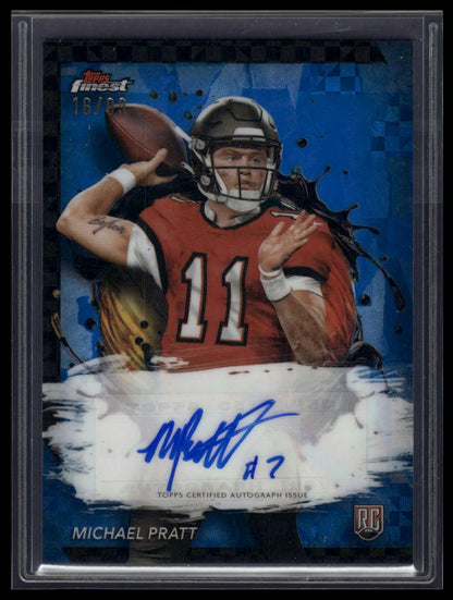 2024 Finest #RFA-MP Michael Pratt Rookie Finest Auto Blue Geometric /99