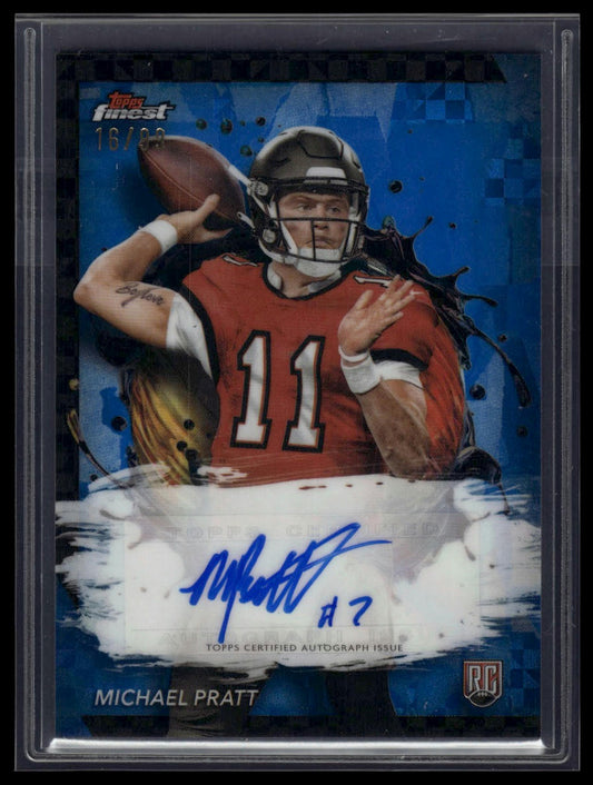 2024 Finest #RFA-MP Michael Pratt Rookie Finest Auto Blue Geometric /99