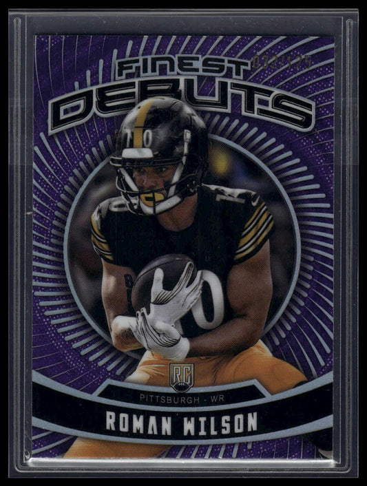 2024 Finest #D-29 Roman Wilson Debut Purple Refractor #/125