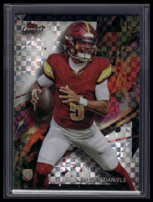 2024 Finest #67 Jayden Daniels Checkerboard Refractor
