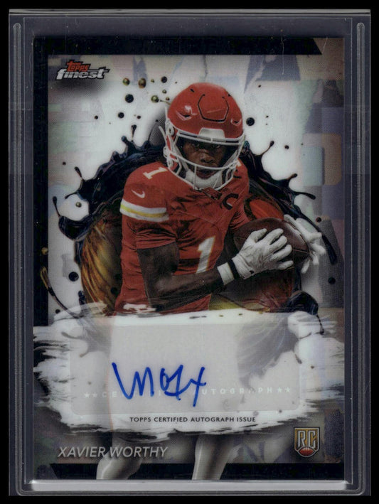 2024 Finest #RFA-XW Xavier Worthy Rookie Finest Autographs