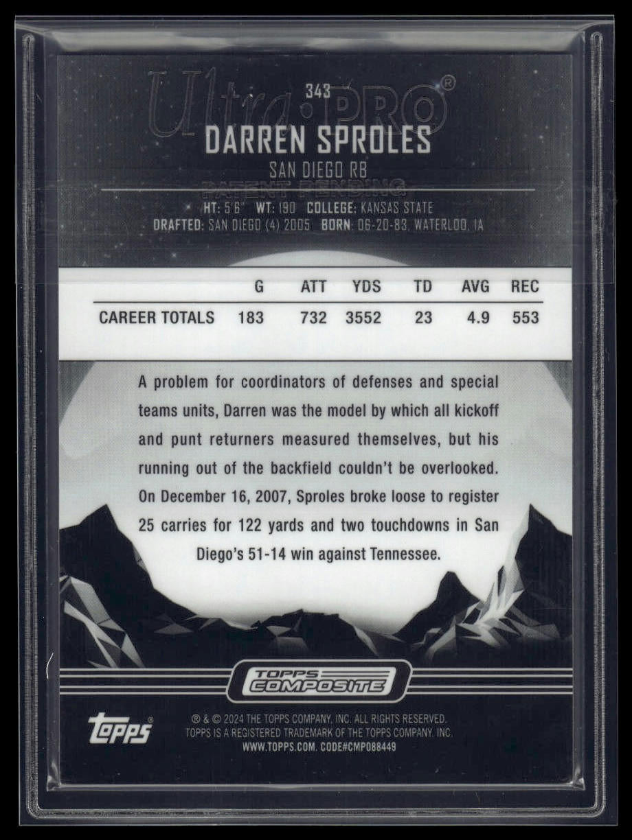 2023 Topps Composite #343 Darren Sproles Midnight Moon Beam #/47