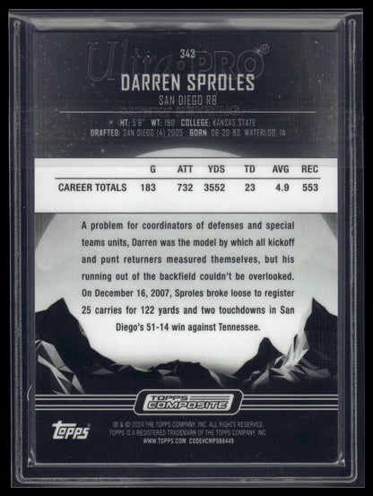 2023 Topps Composite #343 Darren Sproles Midnight Moon Beam #/47