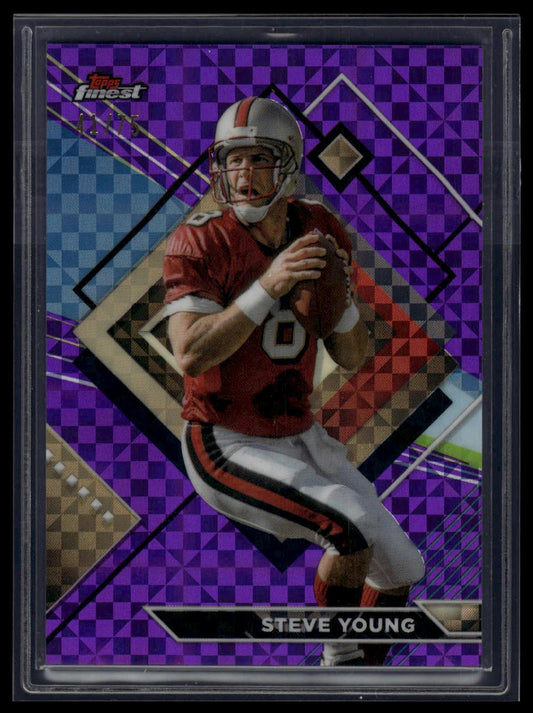 2023 Topps Composite #242c Steve Young Finest Purple Checkboard /75