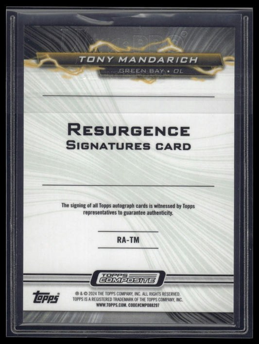 2023 Topps Composite #RA-TM Tony Mandarich Resurgence Signatures