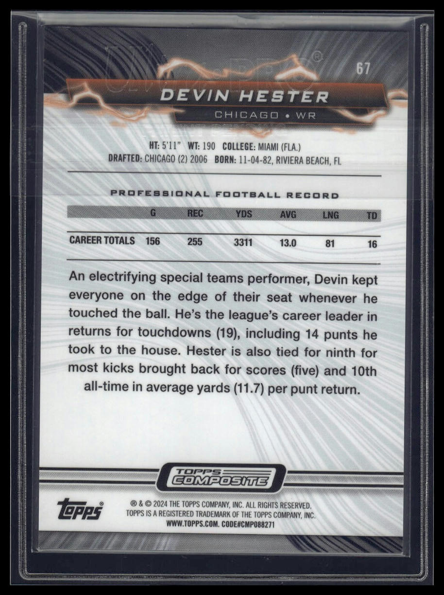 2023 Topps Composite #67 Devin Hester Resurgence White Surge #/125
