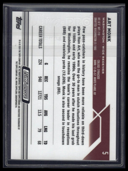 2023 Topps Composite #5 Art Monk Topps Chrome Blue Refractor #/150