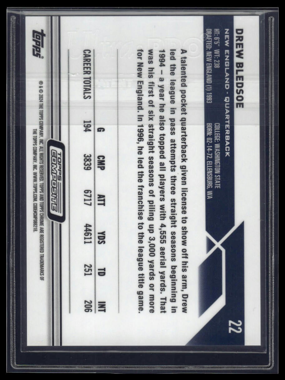 2023 Topps Composite #22 Drew Bledsoe Topps Chrome Green Refractor #/99