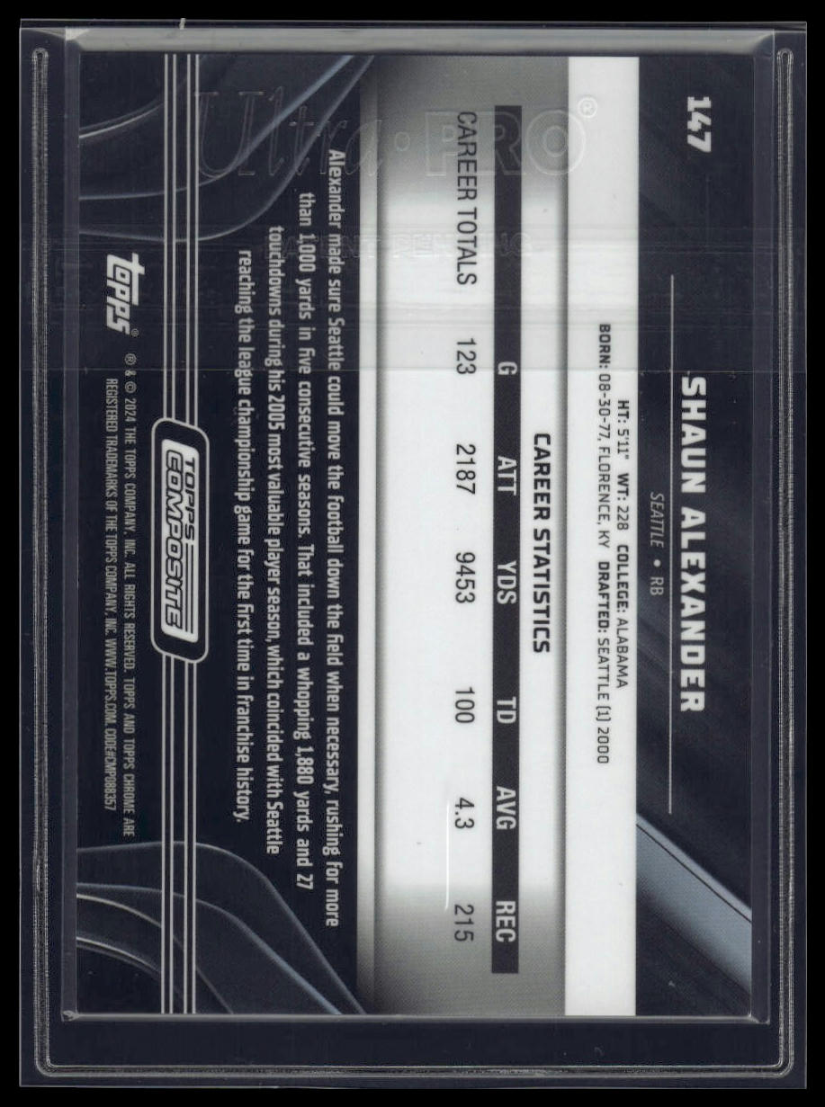 2023 Topps Composite #147 Shaun Alexander Topps Chrome Black Green /99