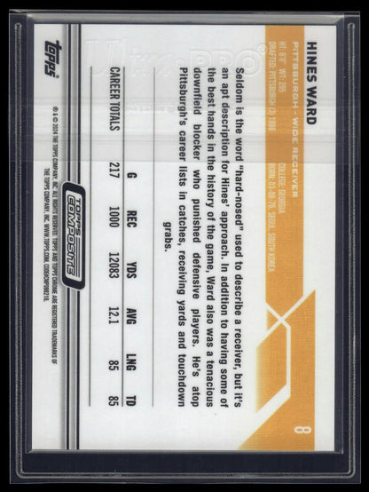2023 Topps Composite #8 Hines Ward Topps Chrome Magenta Refractor #/399