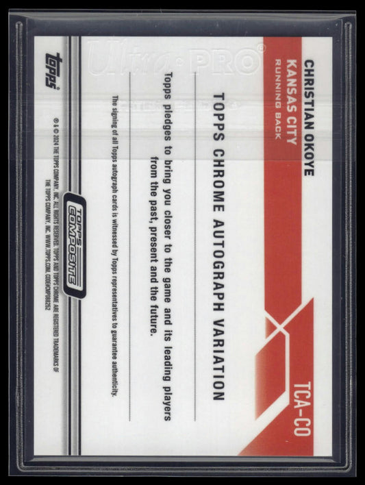 2023 Topps Composite #TCA-CO Christian Okoye Topps Chrome Autographs Gold #/50