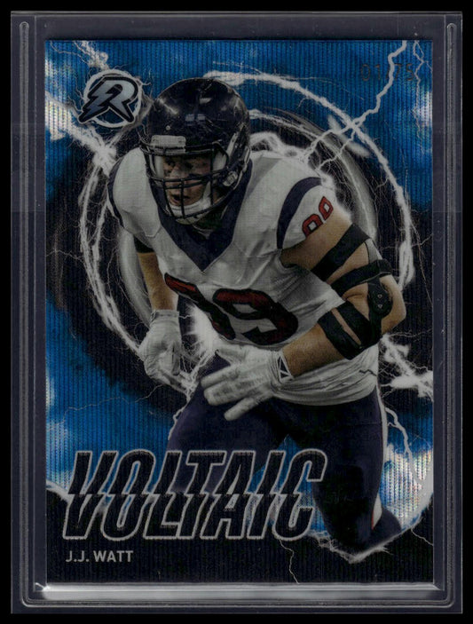 2023 Topps Composite #RV-18 J.J. Watt Resurgence Voltaic Blue Wave #/75