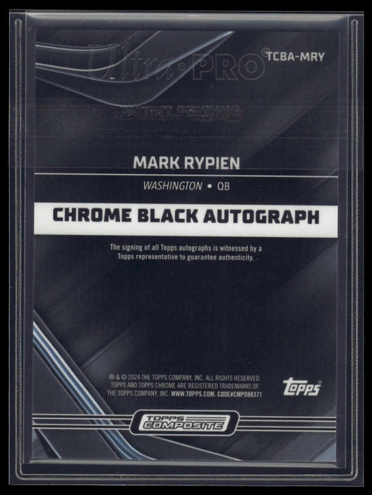 2023 Topps Composite #TCBA-MRY Mark Rypien Topps Chrome Black Autographs