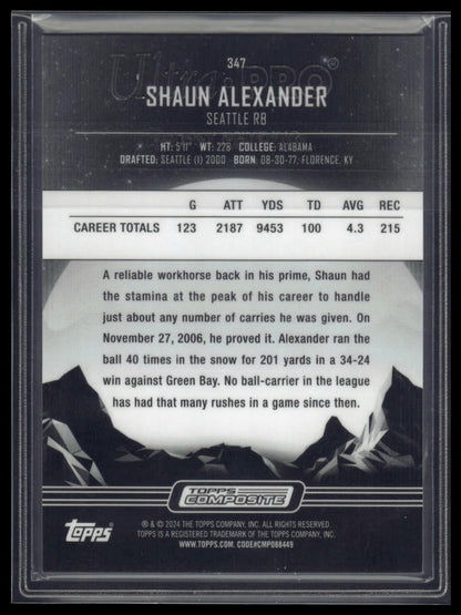 2023 Topps Composite #347 Shaun Alexander Midnight Morning #/125