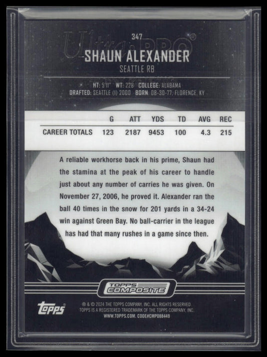2023 Topps Composite #347 Shaun Alexander Midnight Morning #/125
