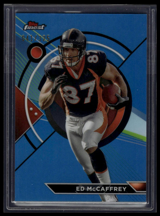 2023 Topps Composite #181a Ed McCaffrey Finest Sky Blue Refractor Wrong #/325