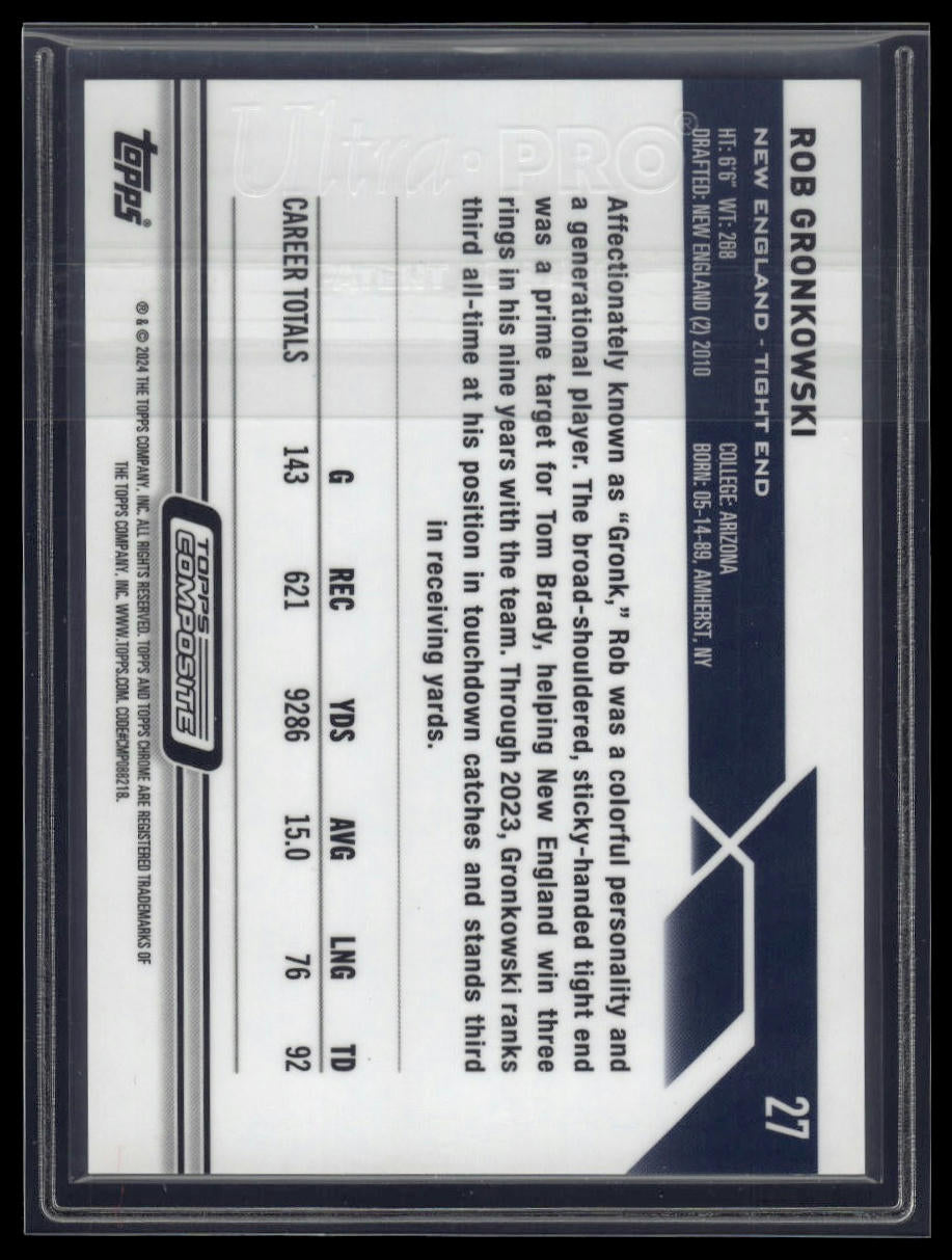 2023 Topps Composite #27 Rob Gronkowski Topps Chrome Aqua Lava Refractor #/175