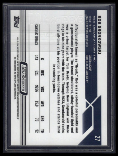 2023 Topps Composite #27 Rob Gronkowski Topps Chrome Aqua Lava Refractor #/175