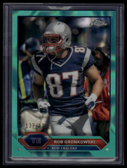 2023 Topps Composite #27 Rob Gronkowski Topps Chrome Aqua Lava Refractor #/175