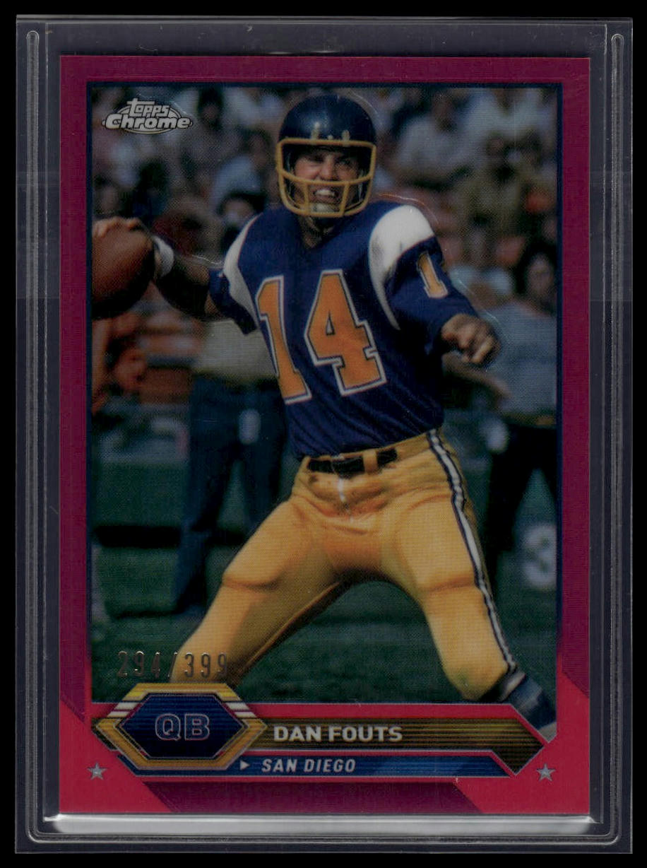 2023 Topps Composite #19 Dan Fouts Topps Chrome Magenta Refractor #/399