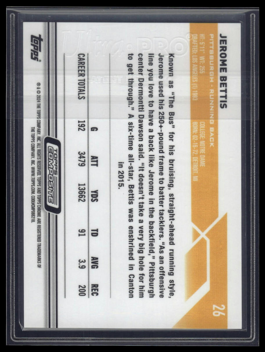 2023 Topps Composite #26 Jerome Bettis Topps Chrome Purple Speckle #/250